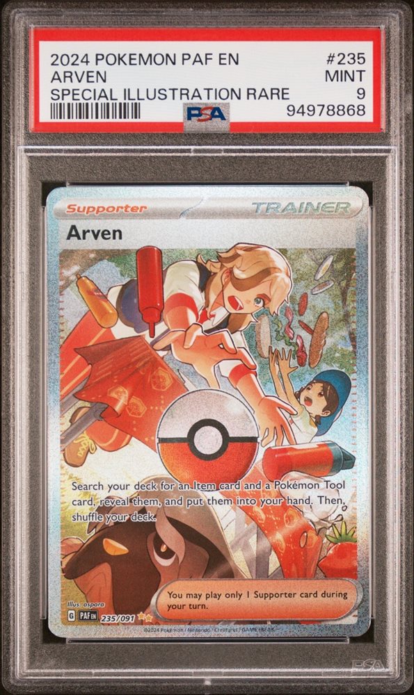 2024 Arven 235/091 Illustration Rare - Paldea Fates PSA 9