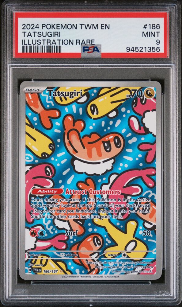 2024 Tatsugiri 186/167 Illustration Rare - Twilight Masquerade PSA 9
