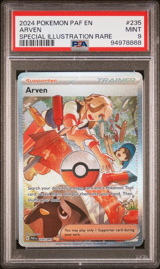 2024 Arven 235/091 Illustration Rare - Paldea Fates PSA 9